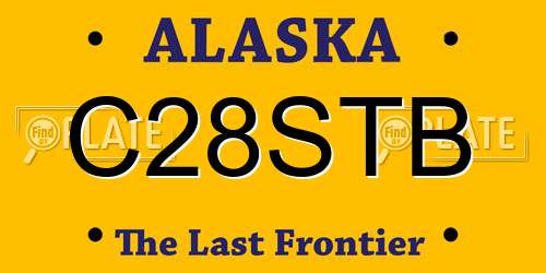 C28STB Alaska License Plate