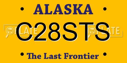 C28STS Alaska License Plate