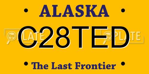 C28TED Alaska License Plate