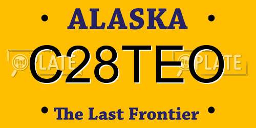 C28TEO Alaska License Plate