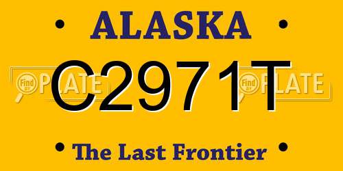 C2971T Alaska License Plate