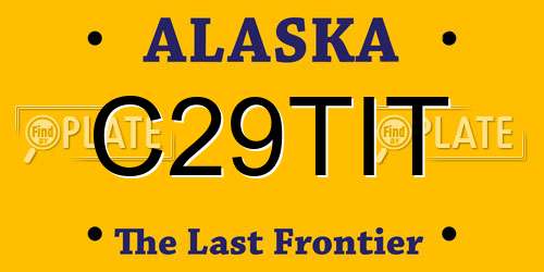 C29TIT Alaska License Plate