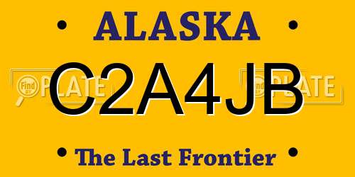 C2A4JB Alaska License Plate
