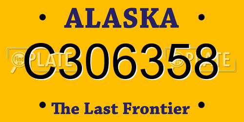 C306358 Alaska License Plate