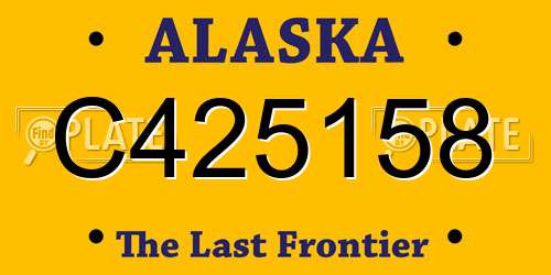C425158 Alaska License Plate