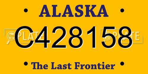 C428158 Alaska License Plate
