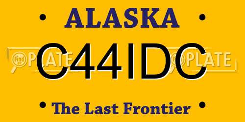 C44IDC Alaska License Plate
