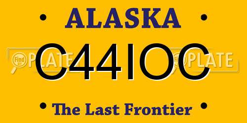 C44IOC Alaska License Plate