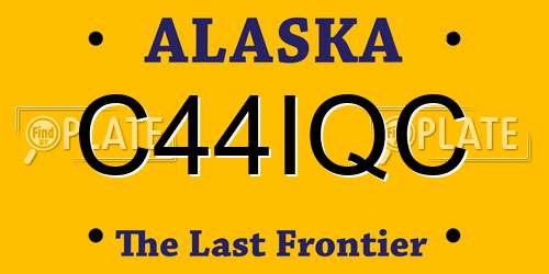 C44IQC Alaska License Plate
