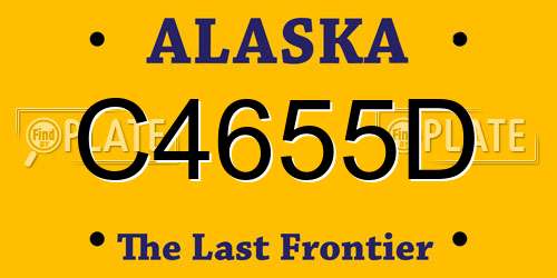 C4655D Alaska License Plate