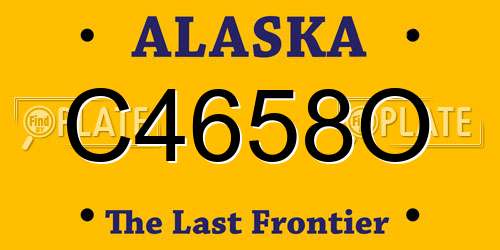 C4658O Alaska License Plate