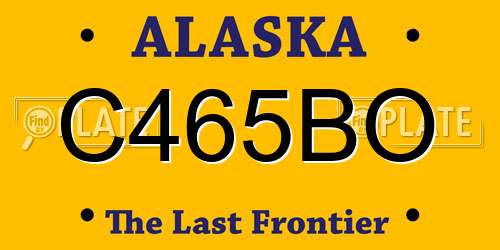 C465BO Alaska License Plate