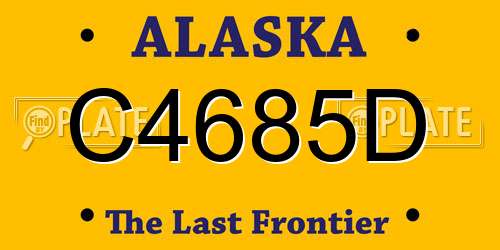 C4685D Alaska License Plate