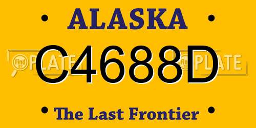 C4688D Alaska License Plate