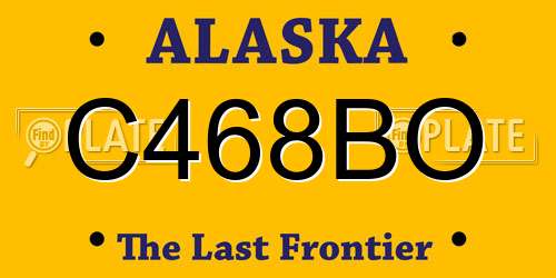 C468BO Alaska License Plate