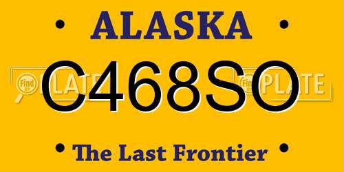 C468SO Alaska License Plate