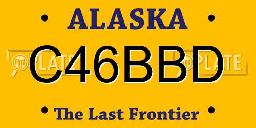 C46BBD Alaska License Plate