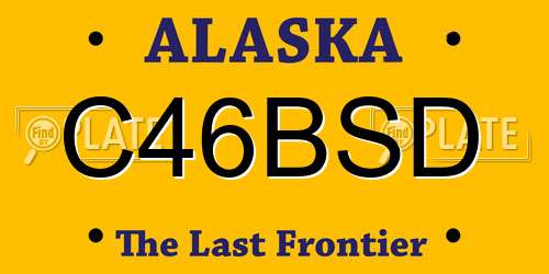 C46BSD Alaska License Plate