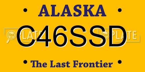 C46SSD Alaska License Plate