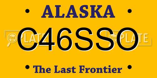 C46SSO Alaska License Plate