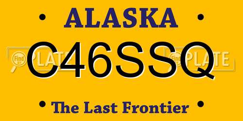 C46SSQ Alaska License Plate