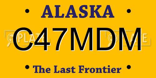 C47MDM Alaska License Plate