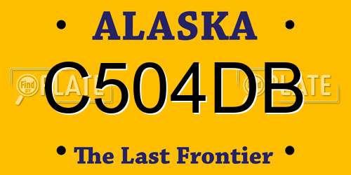 C504DB Alaska License Plate