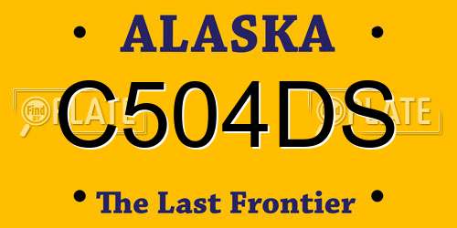 C504DS Alaska License Plate