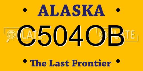C504OB Alaska License Plate