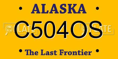 C504OS Alaska License Plate