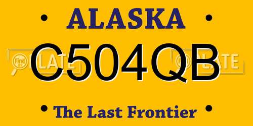 C504QB Alaska License Plate