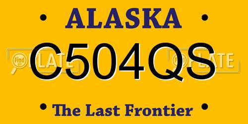 C504QS Alaska License Plate