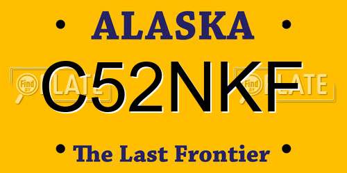 C52NKF Alaska License Plate