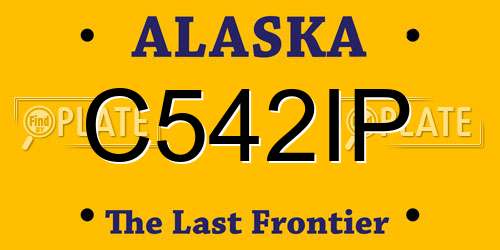 C542IP Alaska License Plate