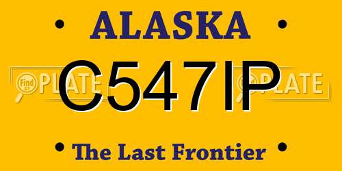 C547IP Alaska License Plate