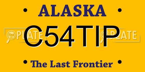 C54TIP Alaska License Plate