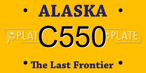 C550 Alaska License Plate