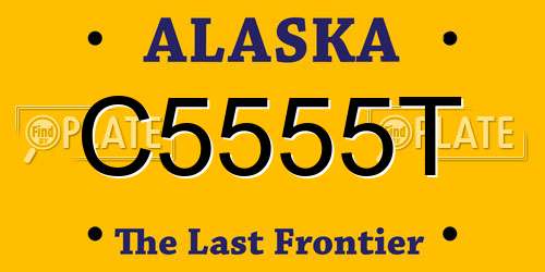 C5555T Alaska License Plate