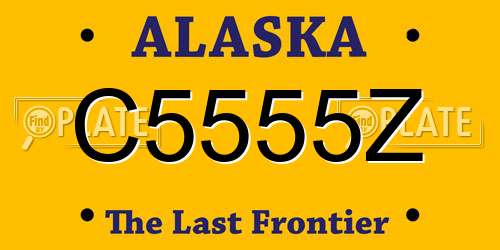 C5555Z Alaska License Plate