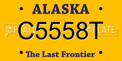 C5558T Alaska License Plate