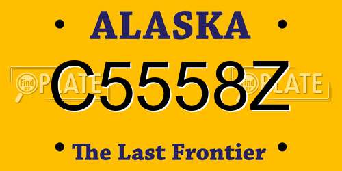 C5558Z Alaska License Plate