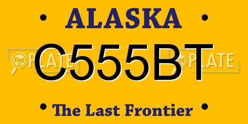 C555BT Alaska License Plate