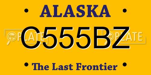 C555BZ Alaska License Plate