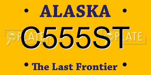 C555ST Alaska License Plate