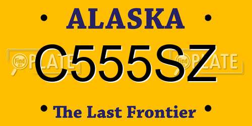 C555SZ Alaska License Plate