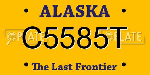 C5585T Alaska License Plate