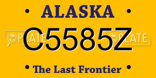 C5585Z Alaska License Plate