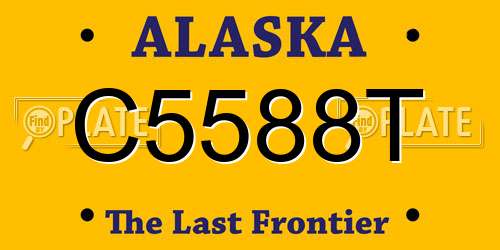 C5588T Alaska License Plate