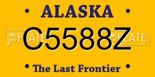 C5588Z Alaska License Plate