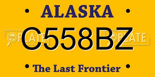 C558BZ Alaska License Plate